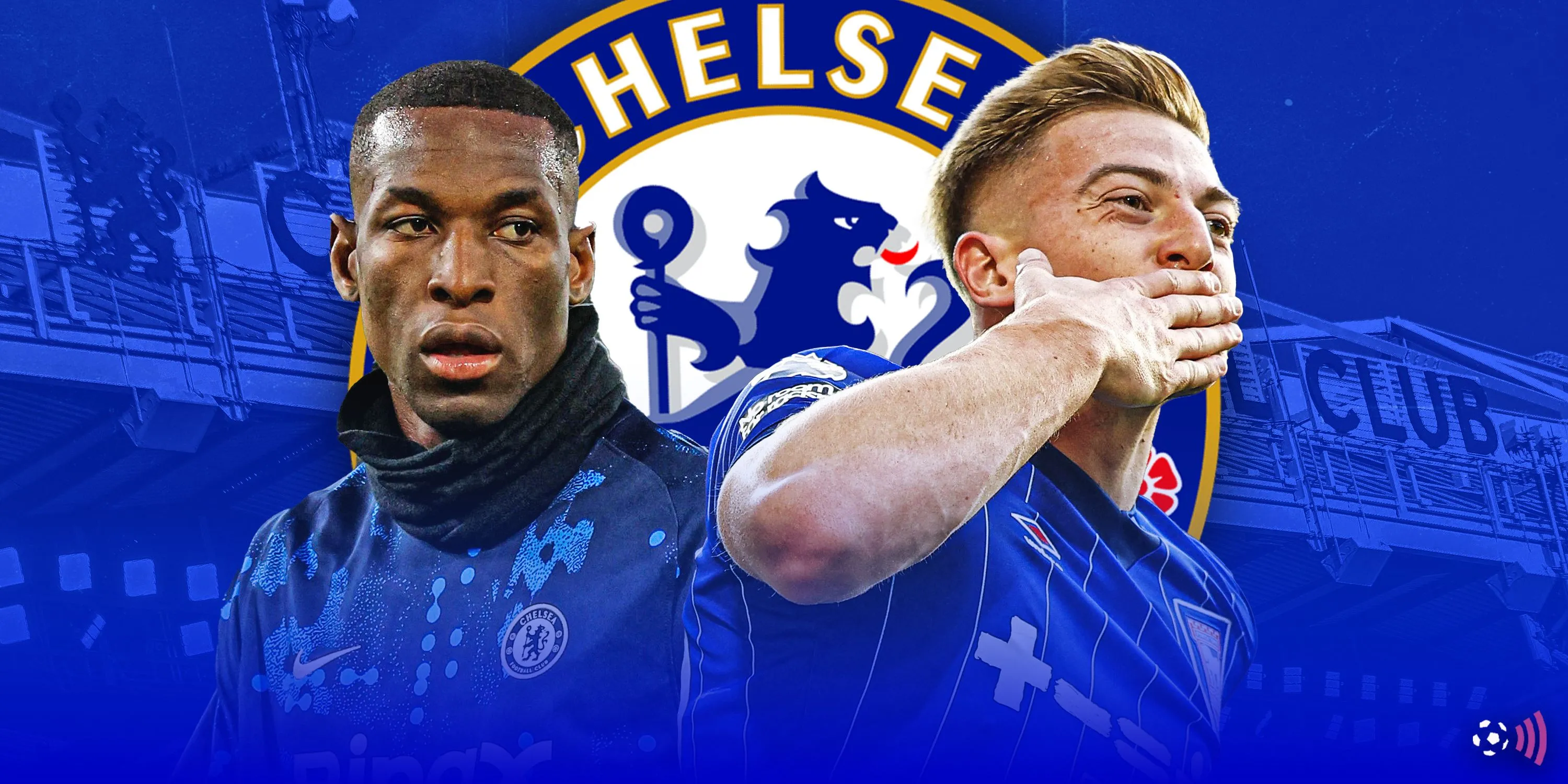 Nicolas Jackson và Liam Delap - hai tiền đạo trong tầm ngắm của Chelsea