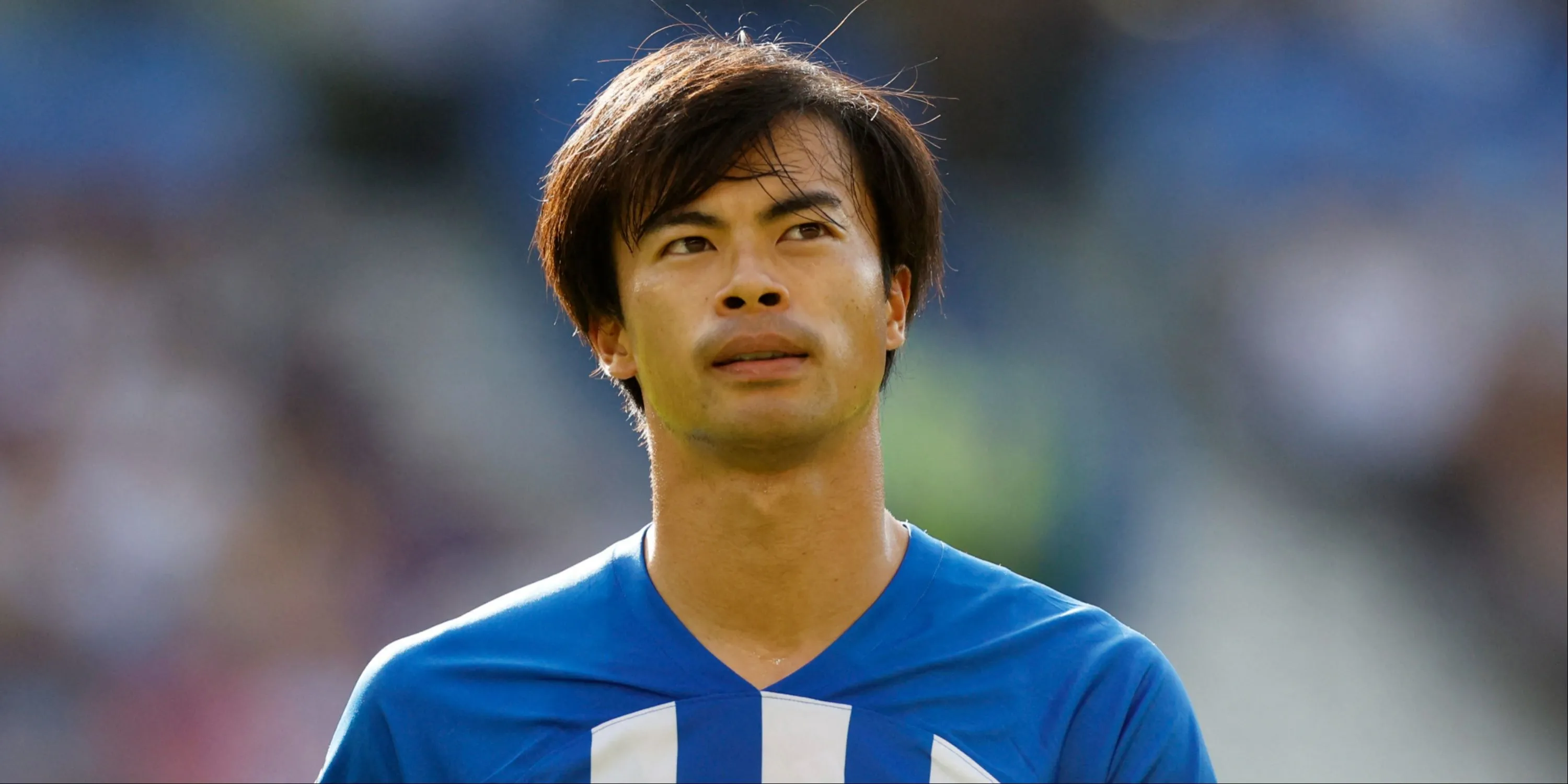 Tiền vệ Kaoru Mitoma của Brighton trong một khoảnh khắc trên sân cỏ