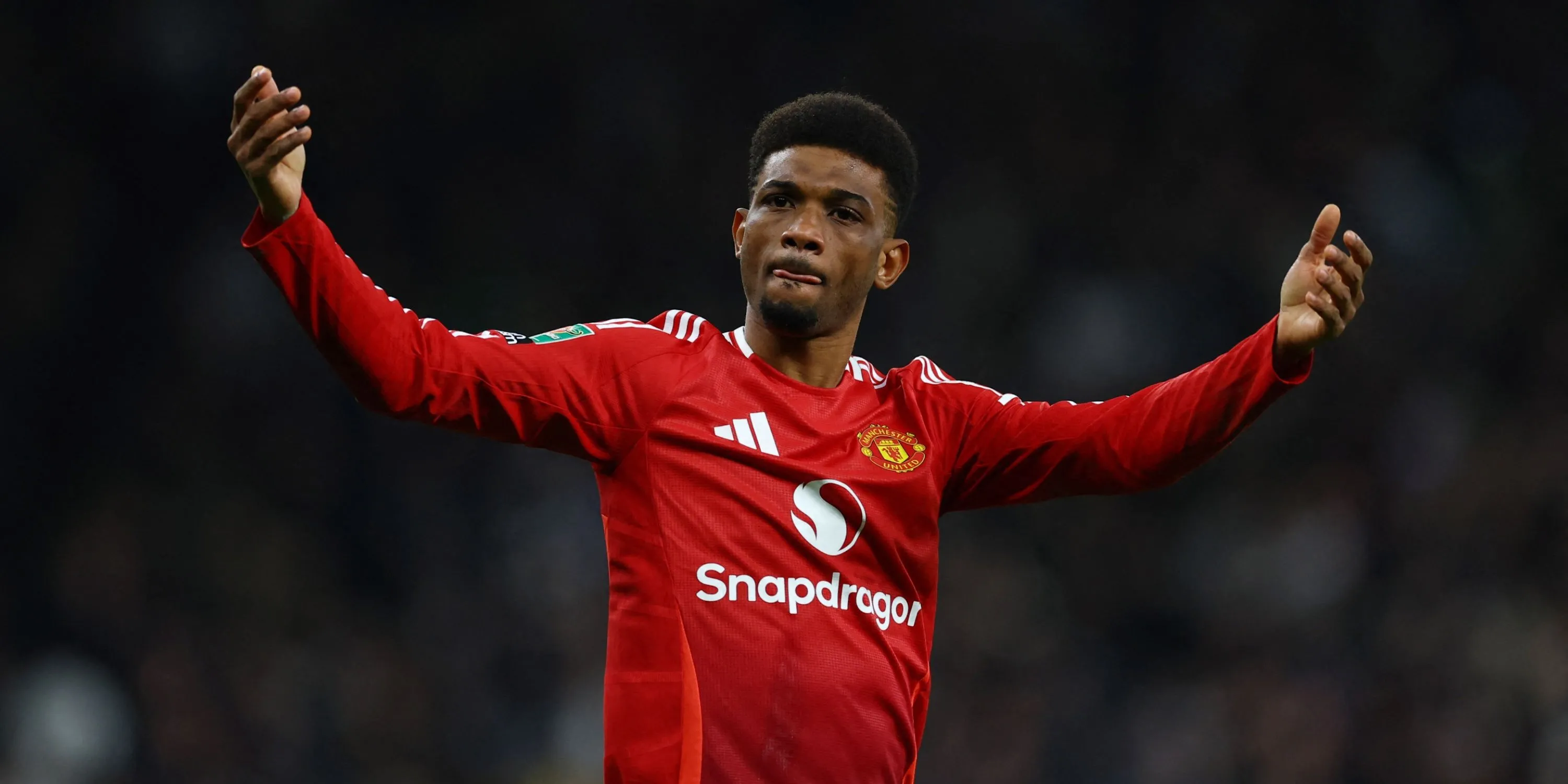 Amad Diallo trong màu áo Manchester United