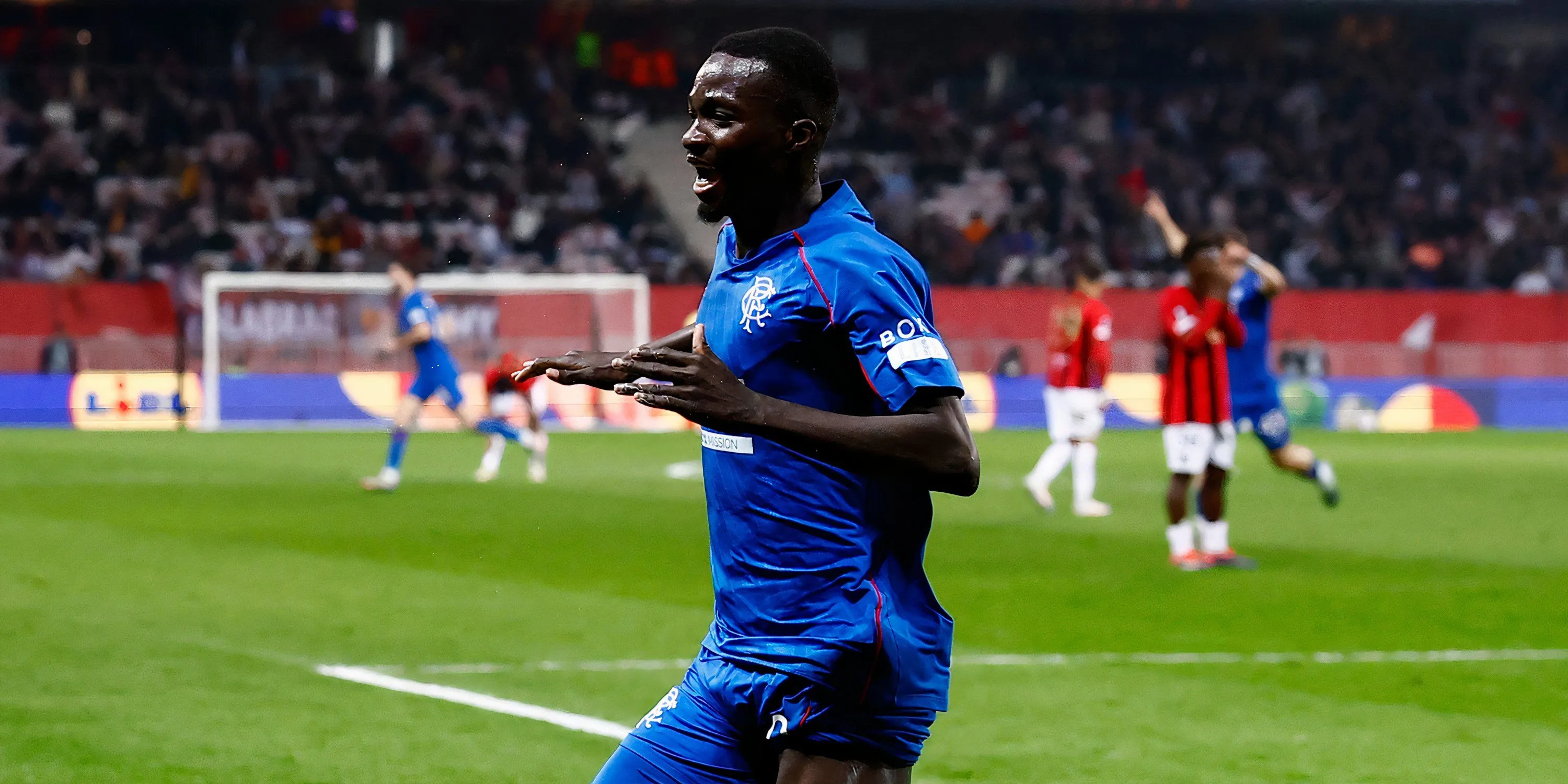 Mohamed Diomande trong một trận đấu tại Europa League cho Rangers