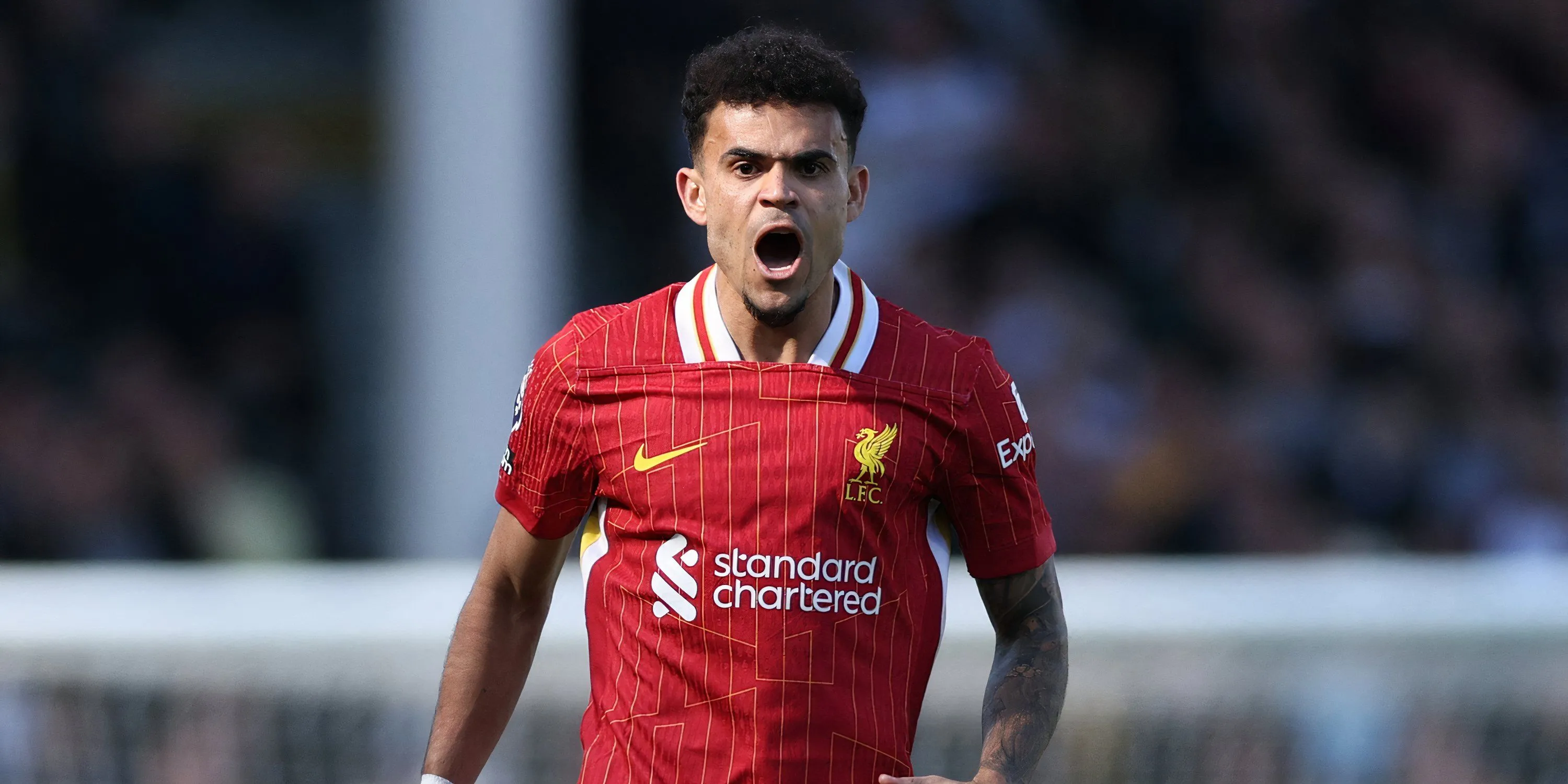 Tiền đạo Luis Diaz trong màu áo Liverpool
