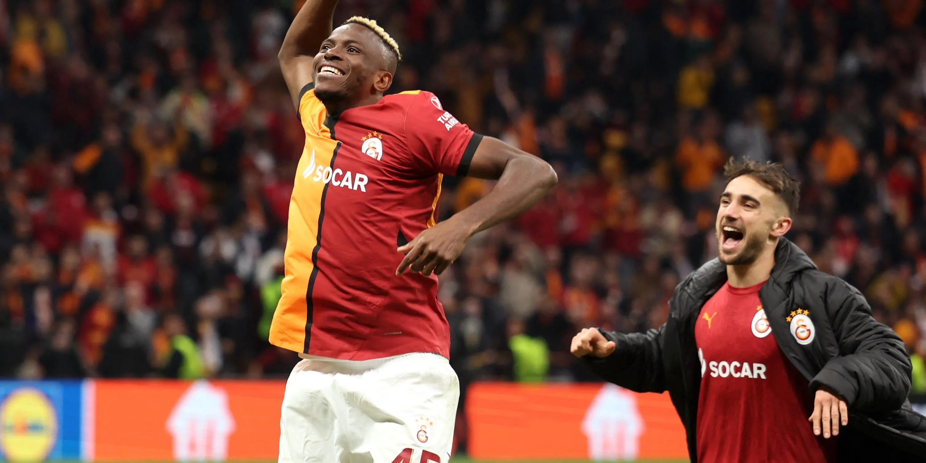 Victor Osimhen ăn mừng bàn thắng trong màu áo Galatasaray
