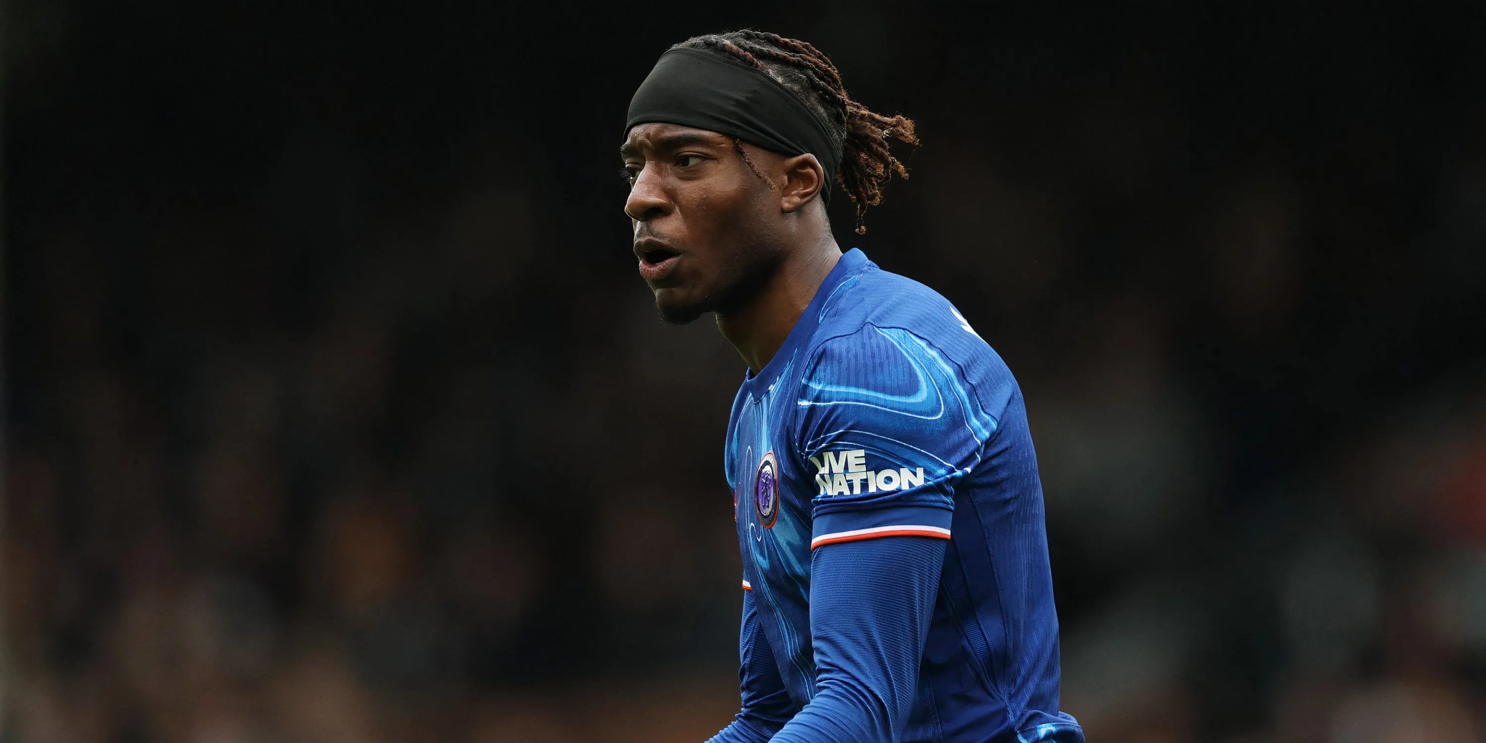 Cầu thủ chạy cánh Noni Madueke trong màu áo Chelsea, mục tiêu tiềm năng của Arsenal.