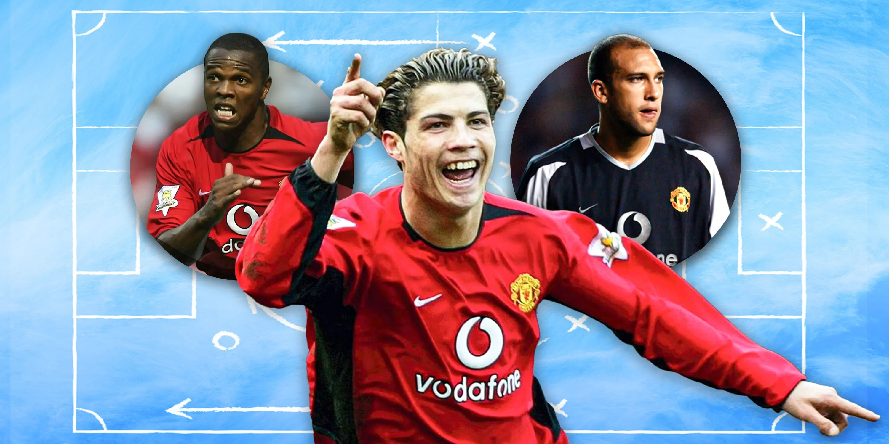 Đội hình ra sân của Manchester United trong trận ra mắt của Cristiano Ronaldo năm 2003