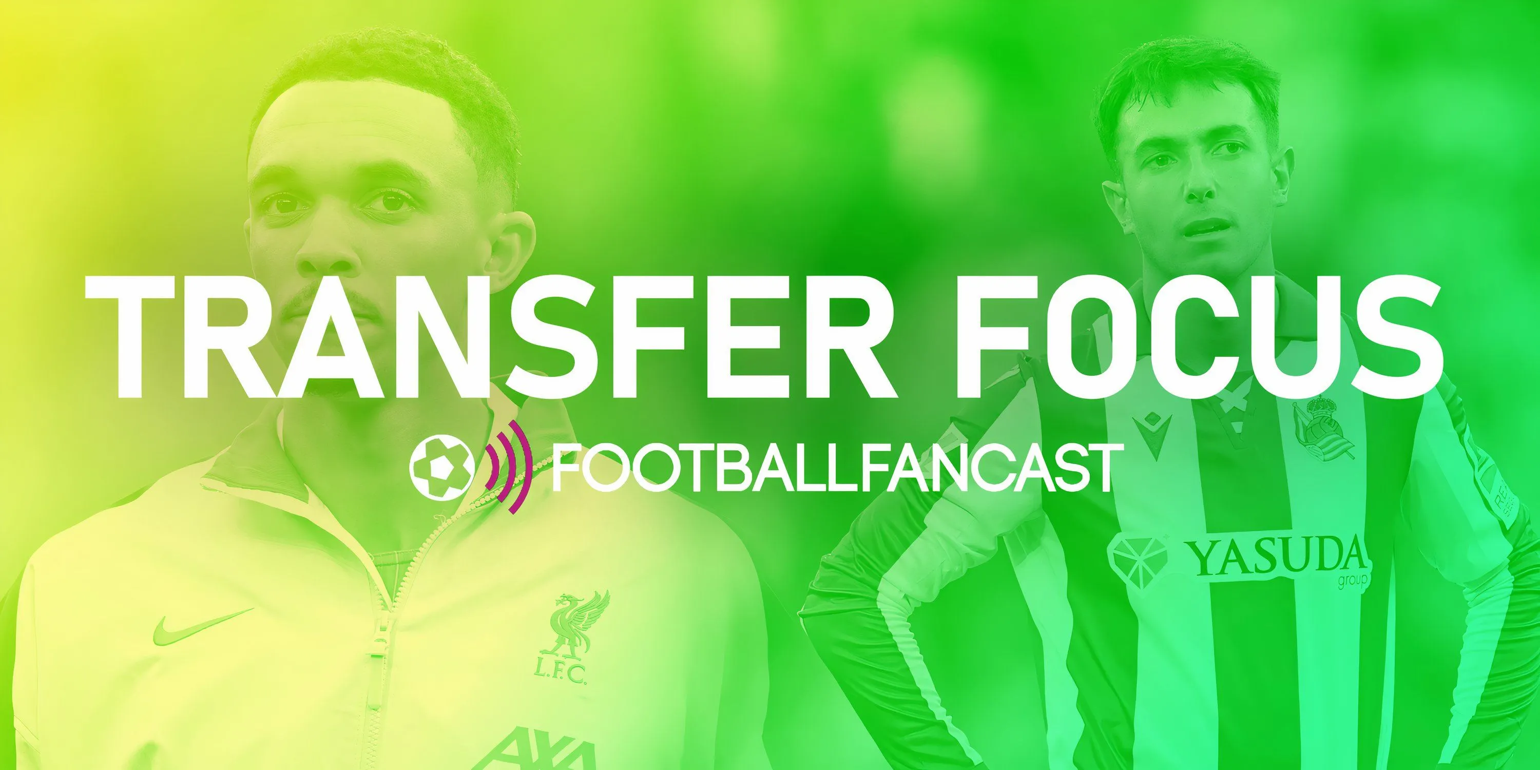 Tiêu đề &quot;Transfer Focus&quot; của Football FanCast, thể hiện trọng tâm về tin tức chuyển nhượng bóng đá.