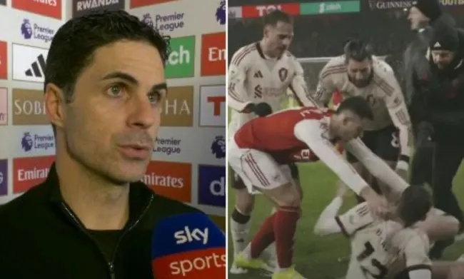 Arteta báº£o vá»‡ Martinelli.