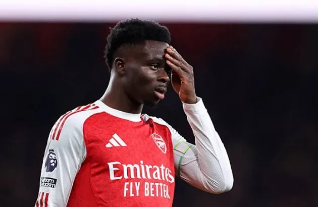 Nỗ lực của Saka không thể giúp Arsenal có điểm trước MU.